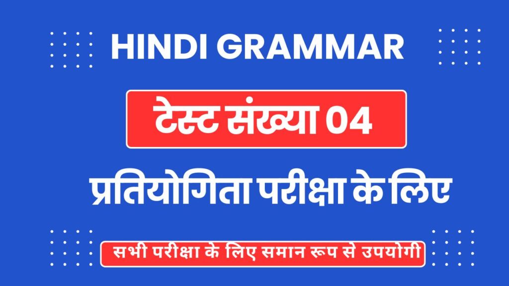 Hindi Grammar Practice Test for CTET